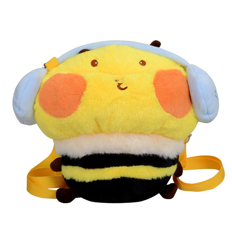 Niedliche Bienen Plüsch Rucksäcke Stofftier Tasche Kawaii Cartoon Biene Plüschtier Mode Tasche für Damen Kreativität Geburtstag Weihnachten Geschenk