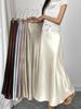 Women's Satin Acetate Light Luxury Elegant Skirt for Spring, Summer, and Autumn