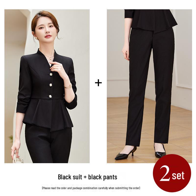 Elegant Skirt Suit for Professional Women - Perfect for Autumn & Spring Administrative Workwear