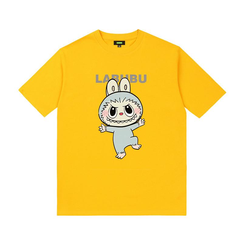 Labubu printed short-sleeved T-shirt men's and women's round neck top