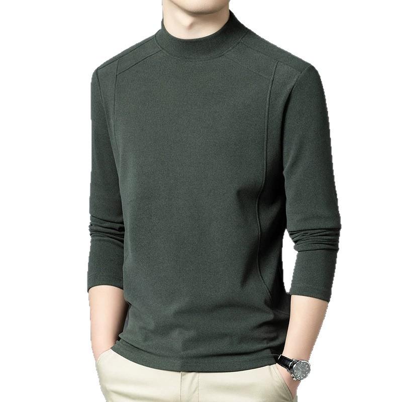 Men S Half High Neck Long Sleeve Casual Base Layer T Shirt