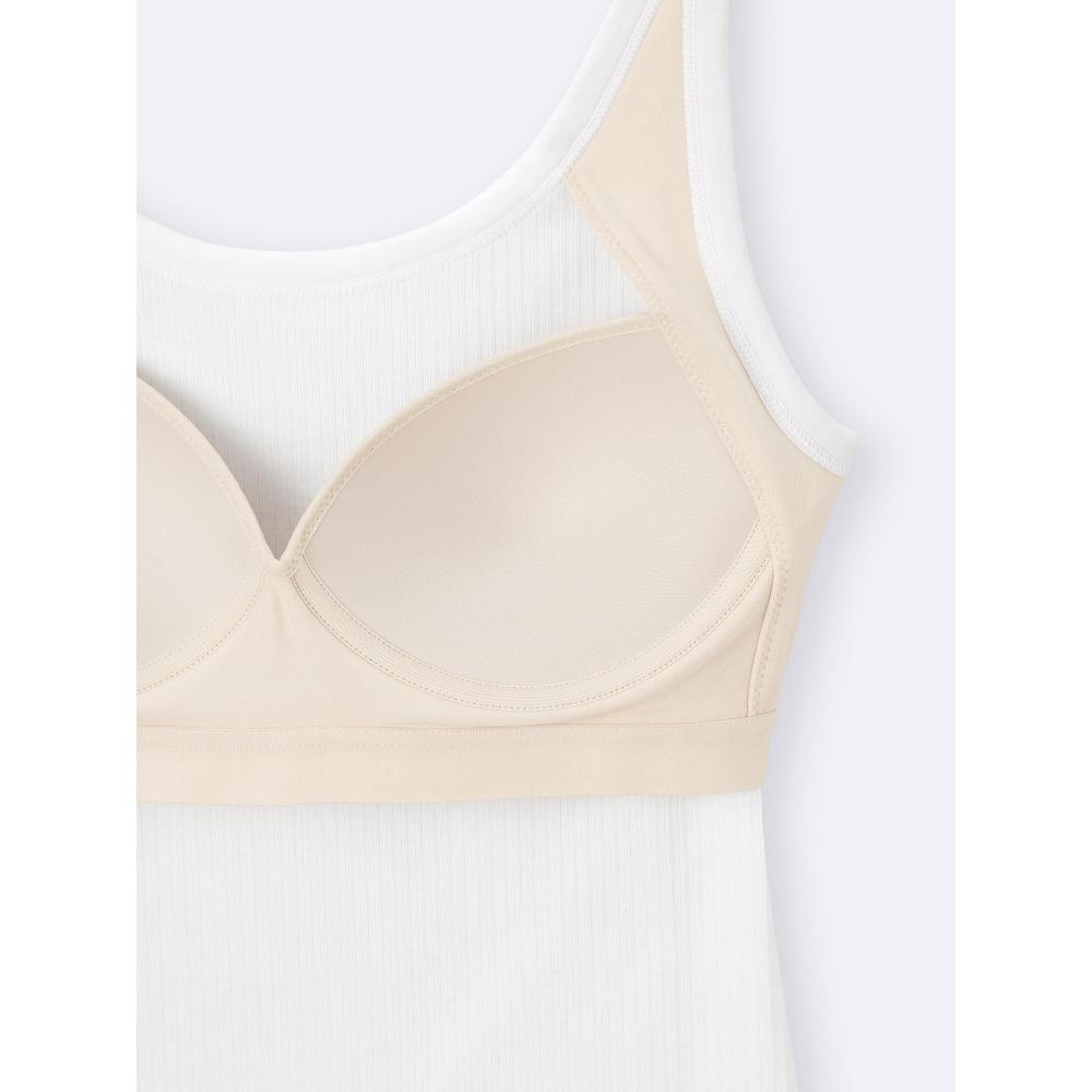 Gu By Uniqlo Bra Feel Ribbed Tank Top