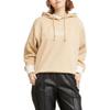 adidas Jachetă cu glugă, culoare uni, cu șnur, pentru femei, îmbrăcăminte exterioară, bej IK9893