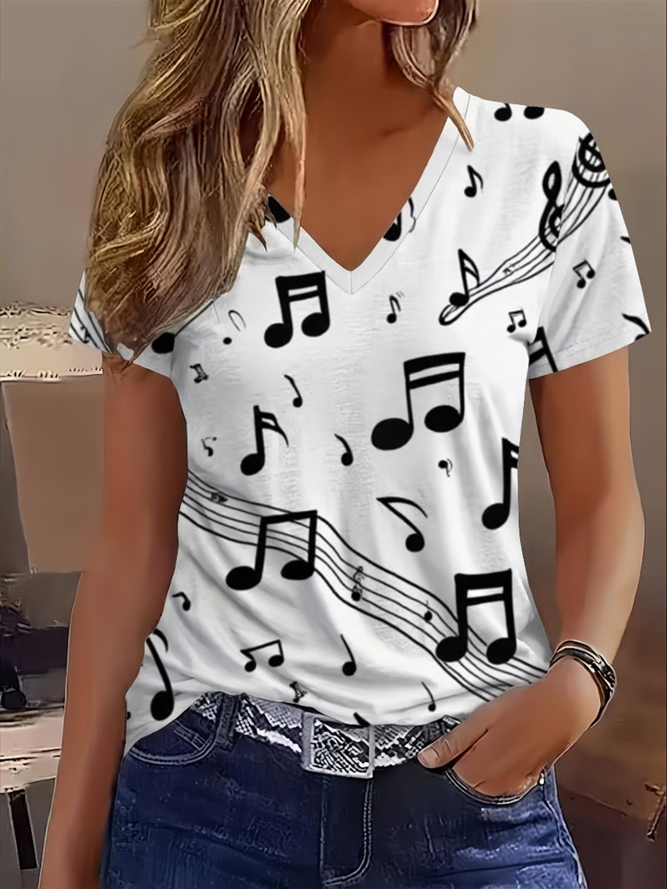 Women s Summer V-Neck Short Sleeve T-Shirt S