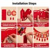 3D Felt Horse Year New Year Pendant SET Cartoon Pony Door Pendant Wall 3D Decor 2026 Spring Festival New Style Pendant Zodiac