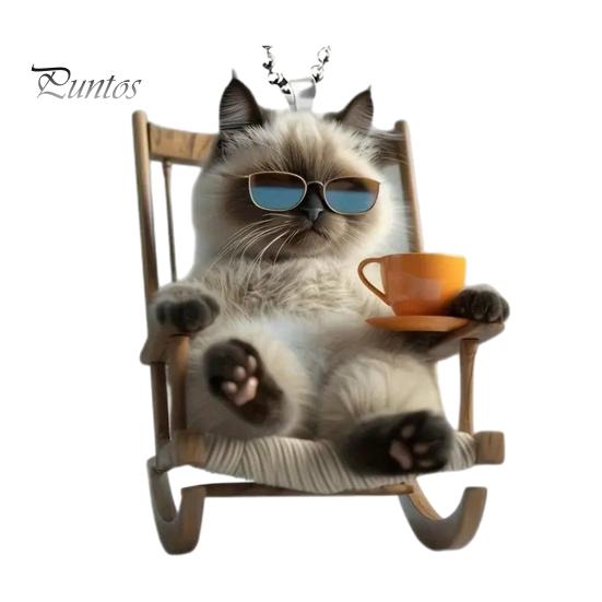 

Подвеска в виде животного-кошки, подвесное украшение со шнурком, легко подвешивается, реалистично выглядит, очаровательное украшение в виде животного на зеркало заднего вида D