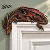 Door Frame Accents Sleeping Dragon Topper Medieval Fantasy Wall Decor for Doorway Creative Doorway Art Corner Decor No Drill Installation