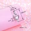 Twisted Infinity Heart Engraved Slogan Heart Cut Zircon Sister Gift Clavicle Necklace