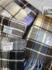 Women's Wool Blend Plaid Tassel Scarf - Warm, Thick, Versatile Korean-Style Shawl for Autumn/Winter