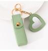 Custom Logo Name Key Chain Ring Small Versatile Keyring New Portable Lipstick Bag Packet Heart Mirror Keychain Mini Leather Gift