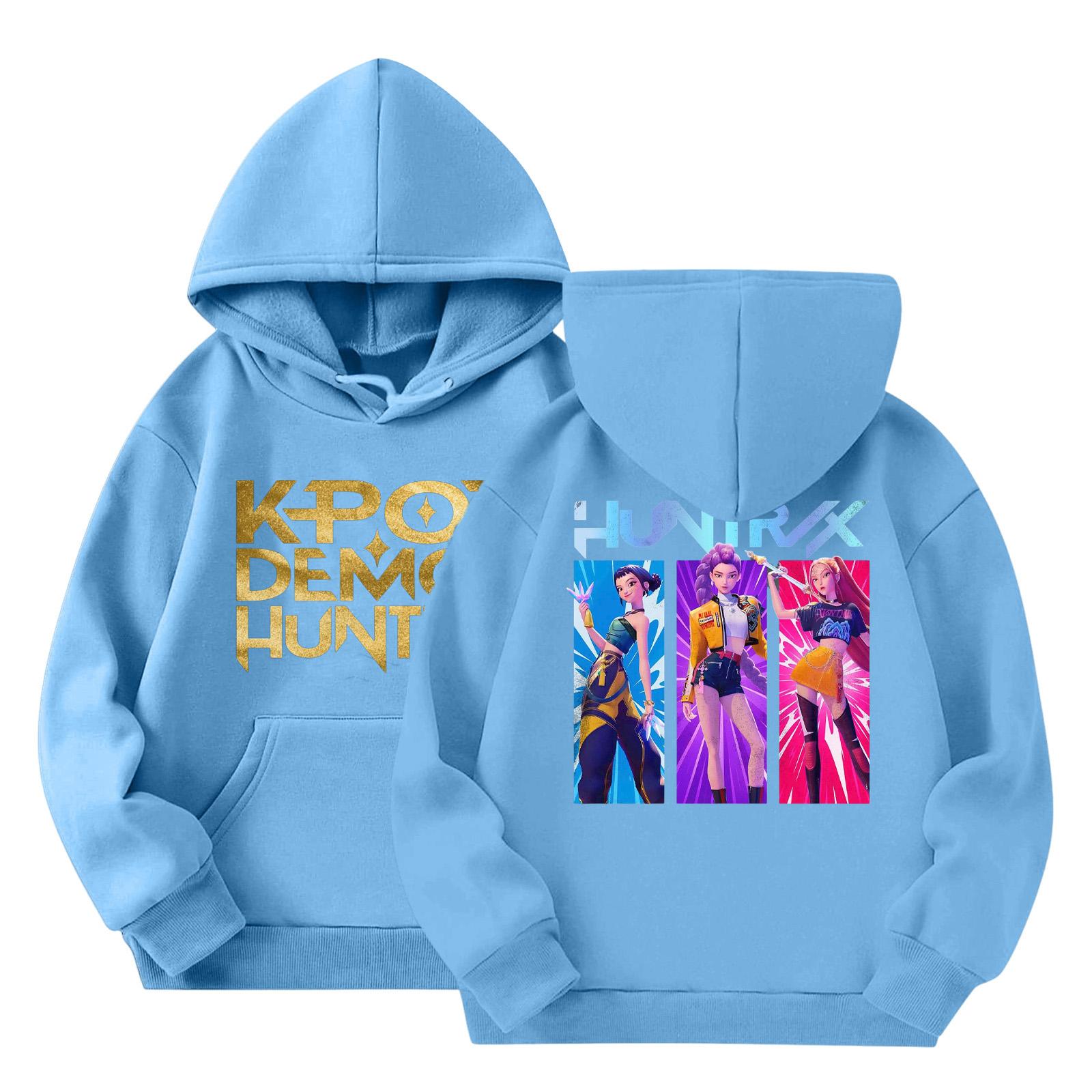 

Детская мода Легкий пуловер с длинным рукавом с карманами Толстовка с принтом 150 синий