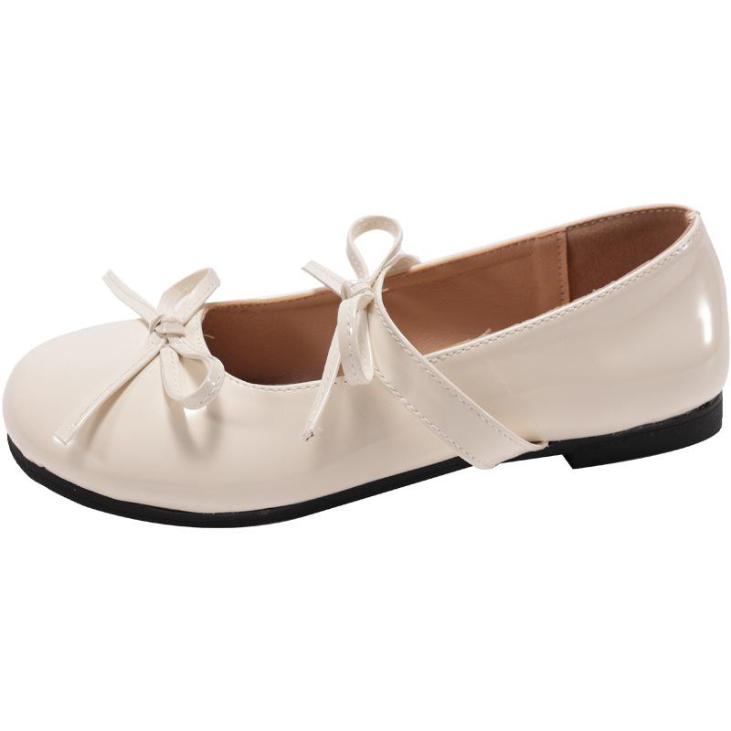 

Evening wind shoes French bow Mary Jane shoes flat women s shoes early spring with skirts soft-soled single shoes ballet shoes