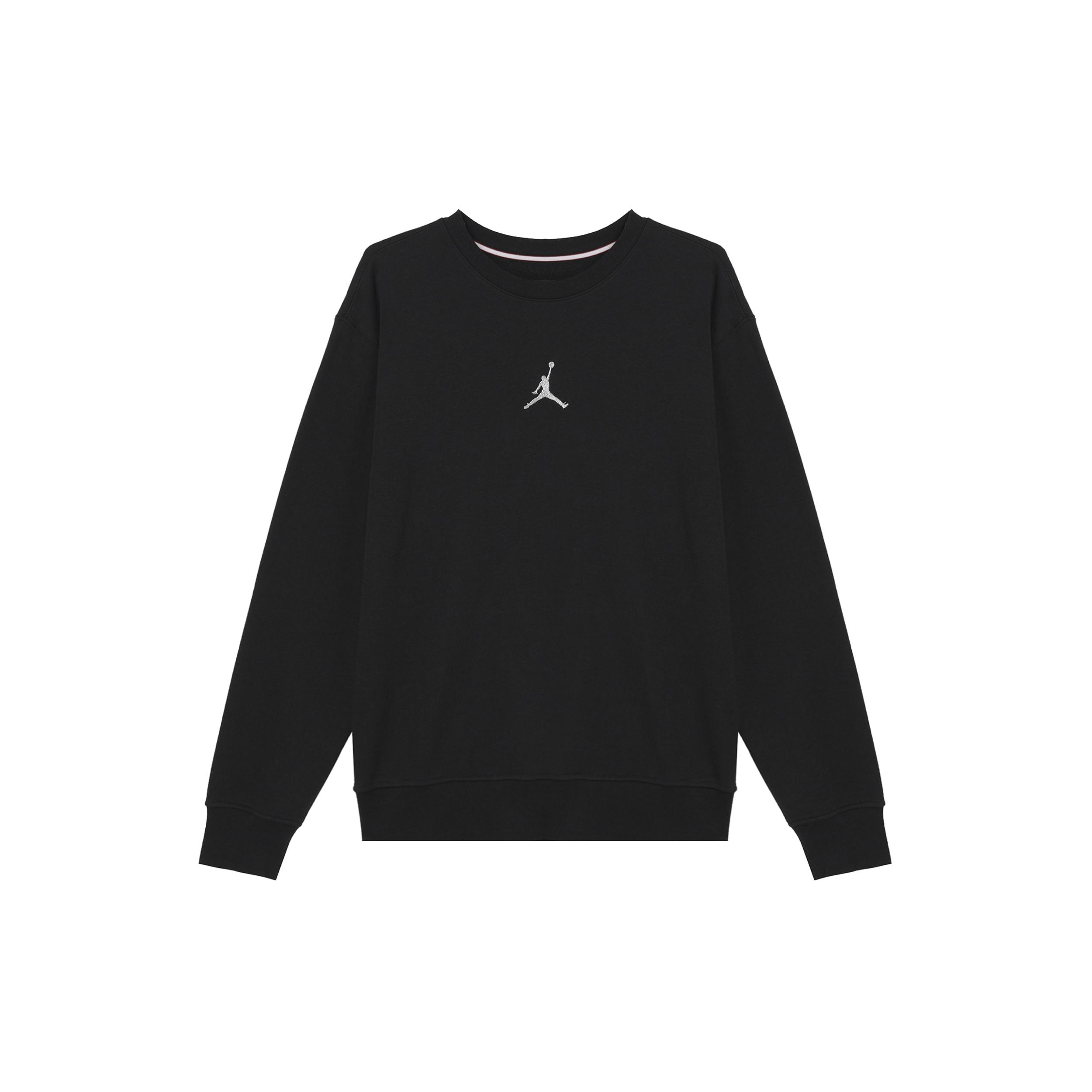 Air Jordan Brooklyn Fleece Crewneck Sweatshirt Asia Sizing Black Men s HV1751-010 M