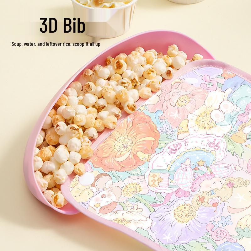 Unisex Waterproof Detachable Baby Bib for Kindergarten