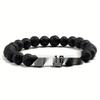 Hot Seller: Barbell & Volcanic Stone Bracelet