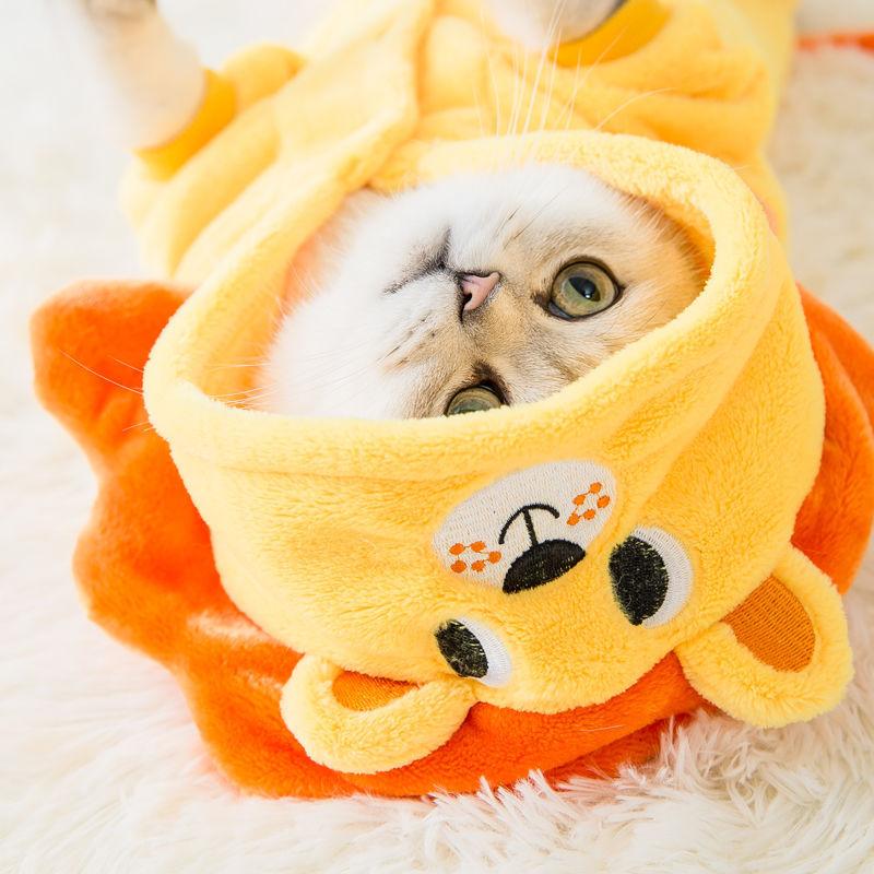 Abbigliamento per animali domestici Vestiti per cuccioli Teddy/gatto Pomerania Piccolo cane Autunno e inverno Abbigliamento autunnale Abbigliamento per animali a quattro zampe