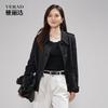 Retro British style slim fit short windbreaker women's clothing short casual jacket