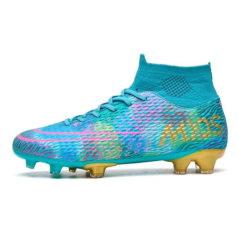 35-45 Shock-absorbing Non-slip Breathable High-top Spiked Football Shoes Sports Children's Shoes Adult Shoes