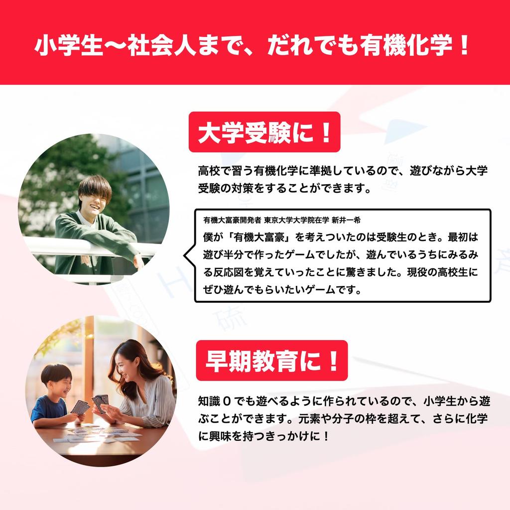 RikeiGames Organic Millionaire 3rd Edition Chemistry Organic Chemistry University Entrance Exam Card Game Designed by a University of Tokyo Student