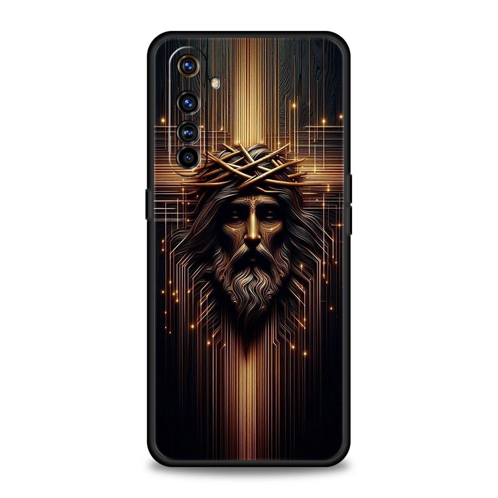 Cross Pattern Element Design Case For Realme C67 C63 C55 C53 C35 C25 C21 GT 2 3 5 6 10 11 12 13 Pro Plus 5G Soft TPU Phone Cover
