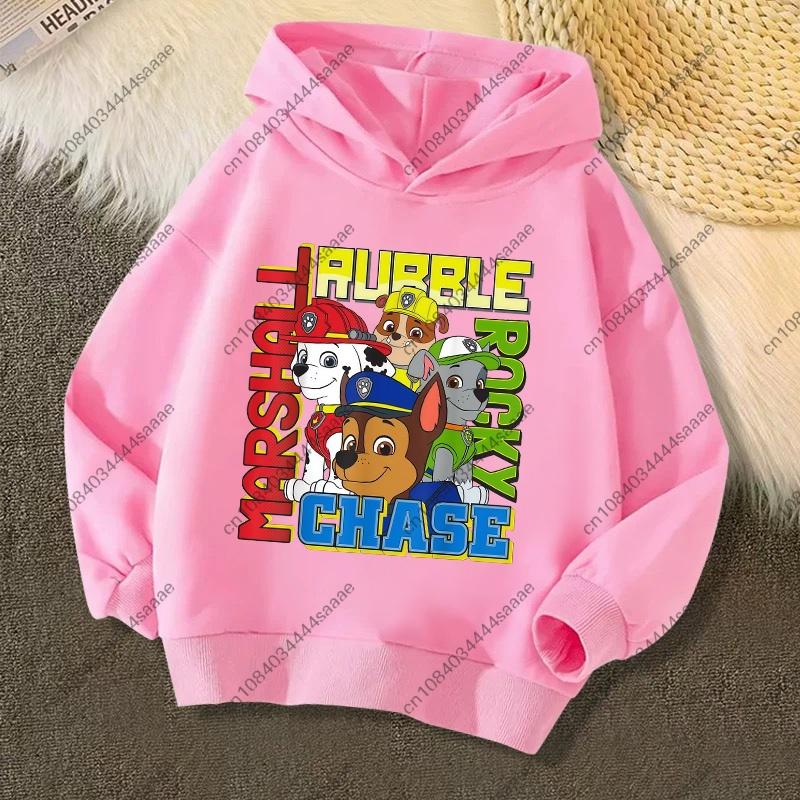 Cute PAW Patrol Kids Hoodies Skye Rubble Print Sweatshirt Trendy Long Sleeve Pullover Toddler Boys Girls Daily Outfit Gifts