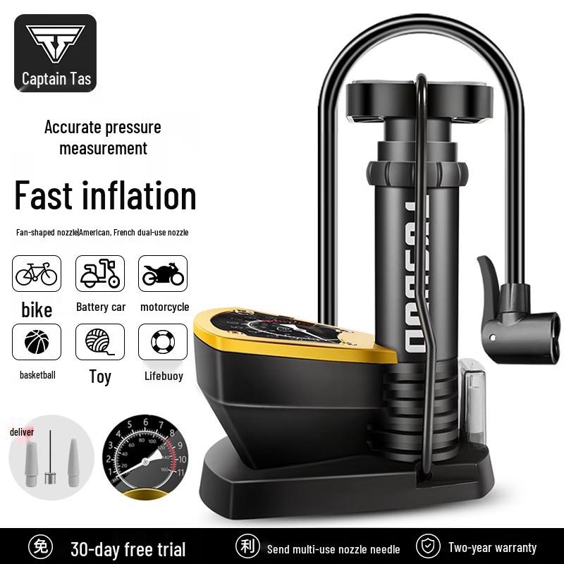 Universal High-Pressure Foot Pump for Bicycles, Cars, Motorcycles, and Sports Equipment