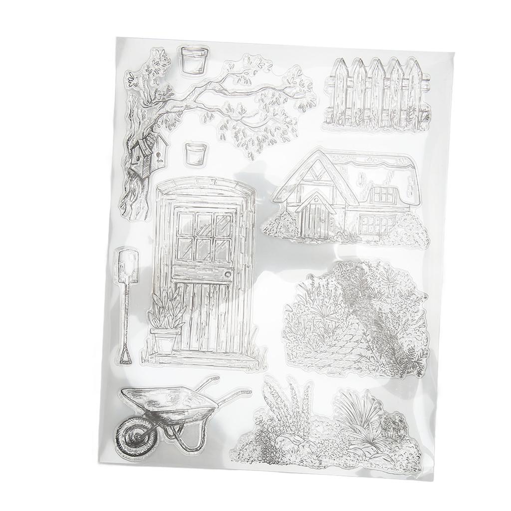6pcs Clear Stamps Transparent Stamps Decorative Scrapbooking Clear Stamps for Photo Albums Greet