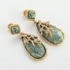 Orecchini a goccia d'acqua in pietra naturale verde vintage Gioielli Lusso Designer Colore Oro Antico Accessori da Donna 2025
