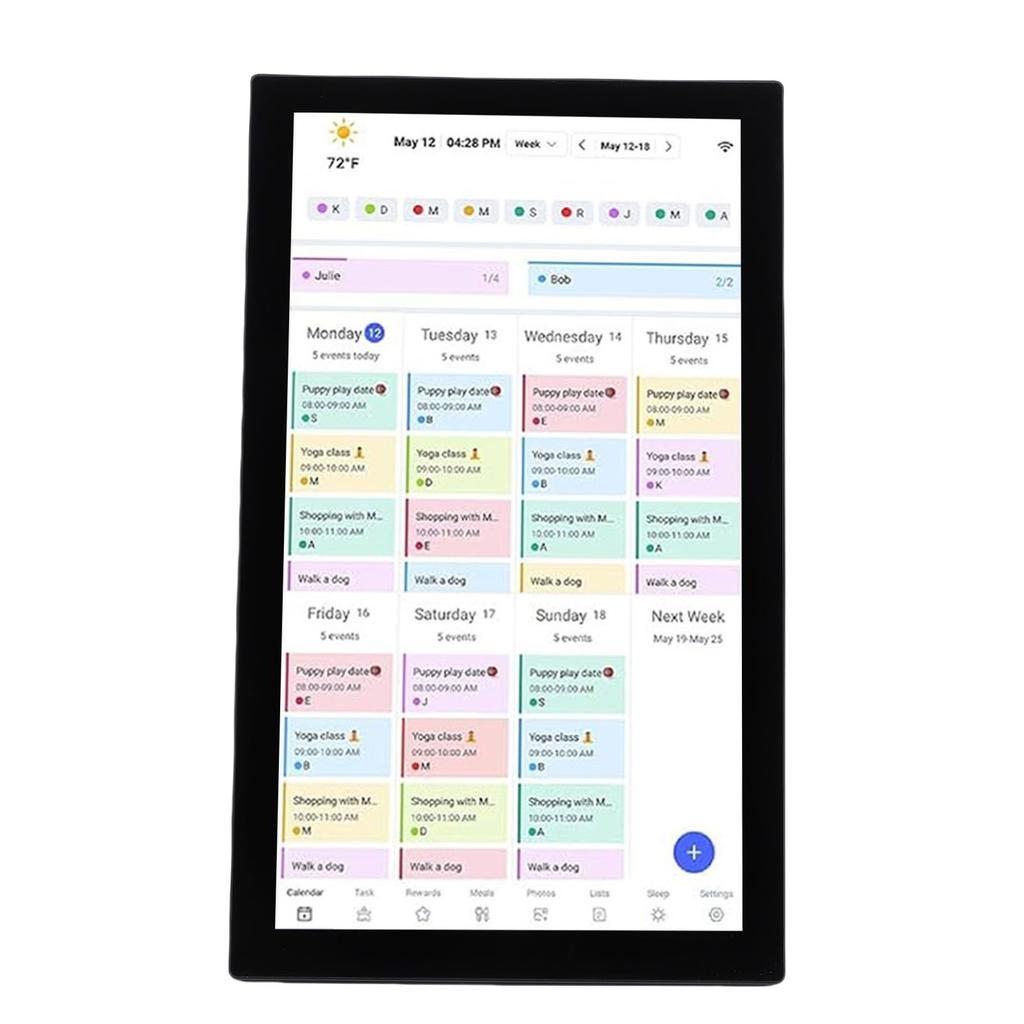 Interactive Digital Calendar 1920x1080P 21.5 Inch Touchscreen Wall Desk Electronic Chore Chart Weekly Monthly Planner