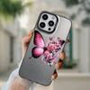 Silver Shell Floral Butterfly Phone Case Compatible with Apple 17/16/15/pro/14promax1312