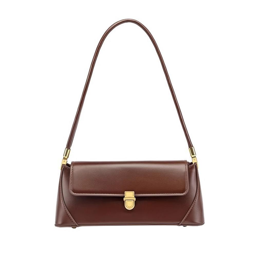 Textured Fashion Retro Baguette Underarm Bag Versatile Shoulder Messenger Bag Trendy