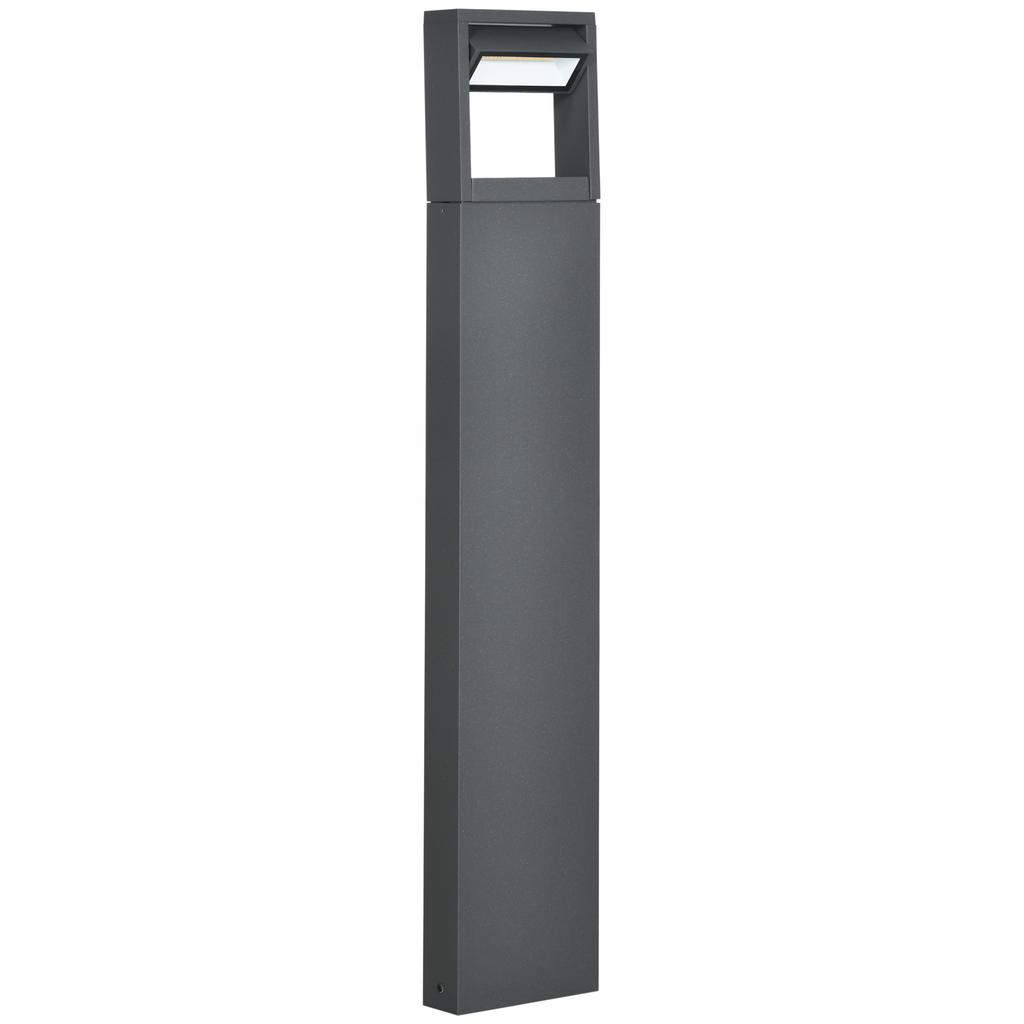 Garden Lamp, Path Light, Post Light with LEDs, Weather-Resistant, 16cm x 5cm x 90cm, Dark Grey