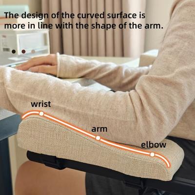 Cotton Linen Foam Elbow Pillow Chair Armrest Pad Support Arm Rest for Office Gaming Chair Armrest Chair Cushion Pad Elbow Relief