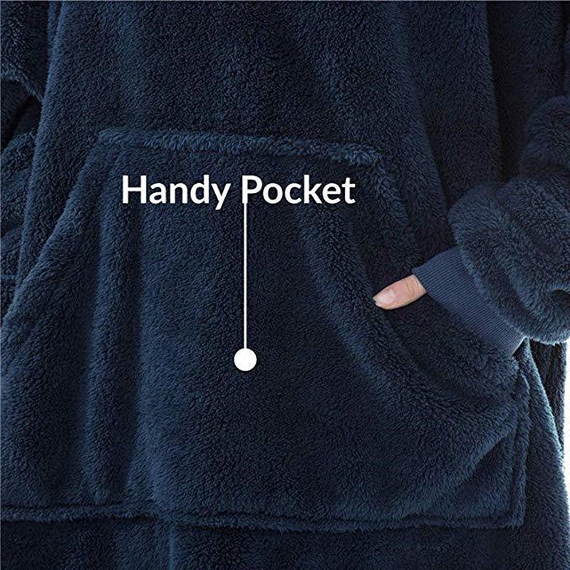 Herbst/Winter Kuschelige Lockere Doppelseitige Fleece Hoodie Decke für Paare