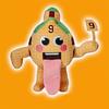 25CM Peluche Carino Rubare Un Cervello Marcio Divertente No. 9 Casa Peluche Gioco Bambola Anime Lingua Fuori Mano Numero 9 Giocattolo con Carte per Regalo Bambino