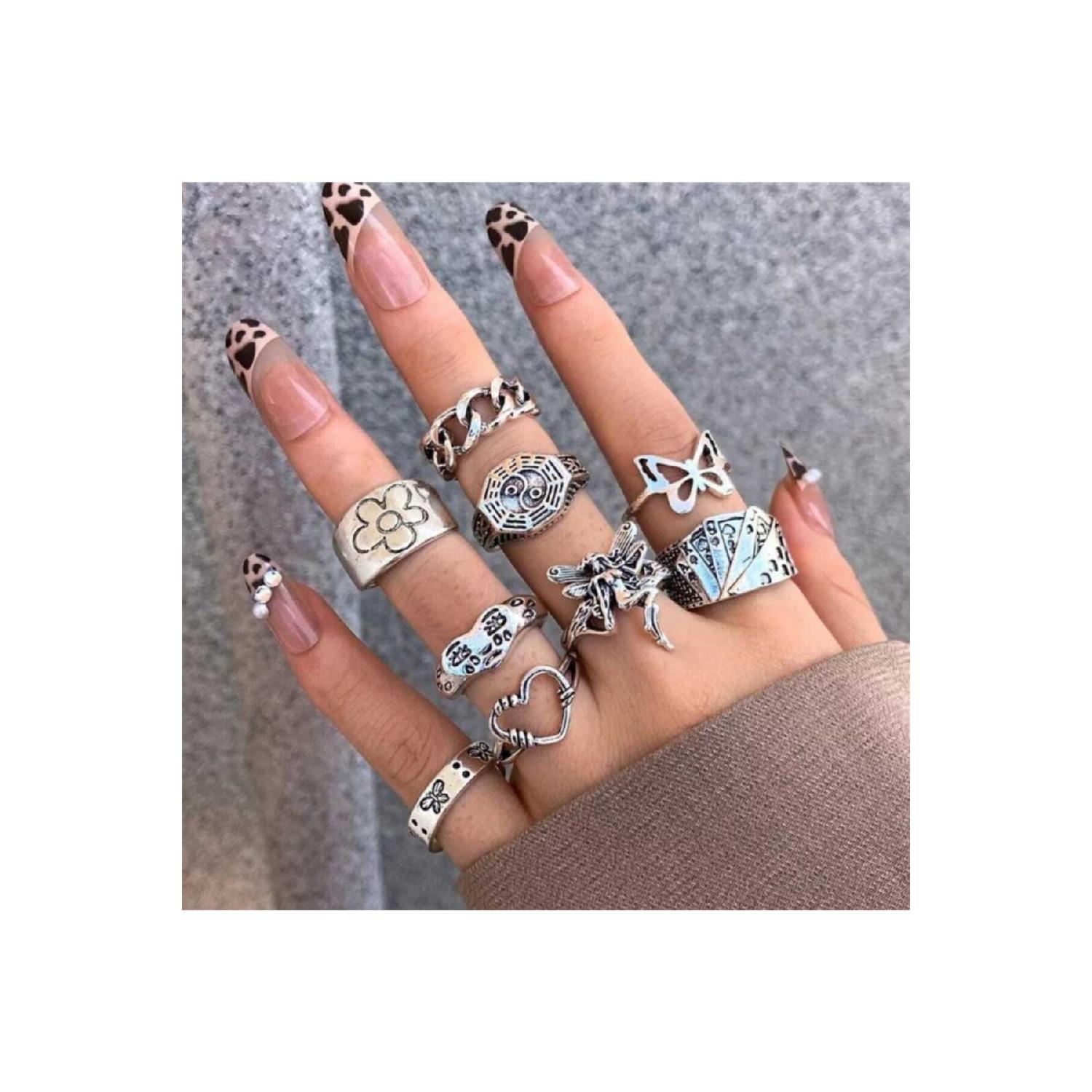 

Женский комплект колец из 9 предметов