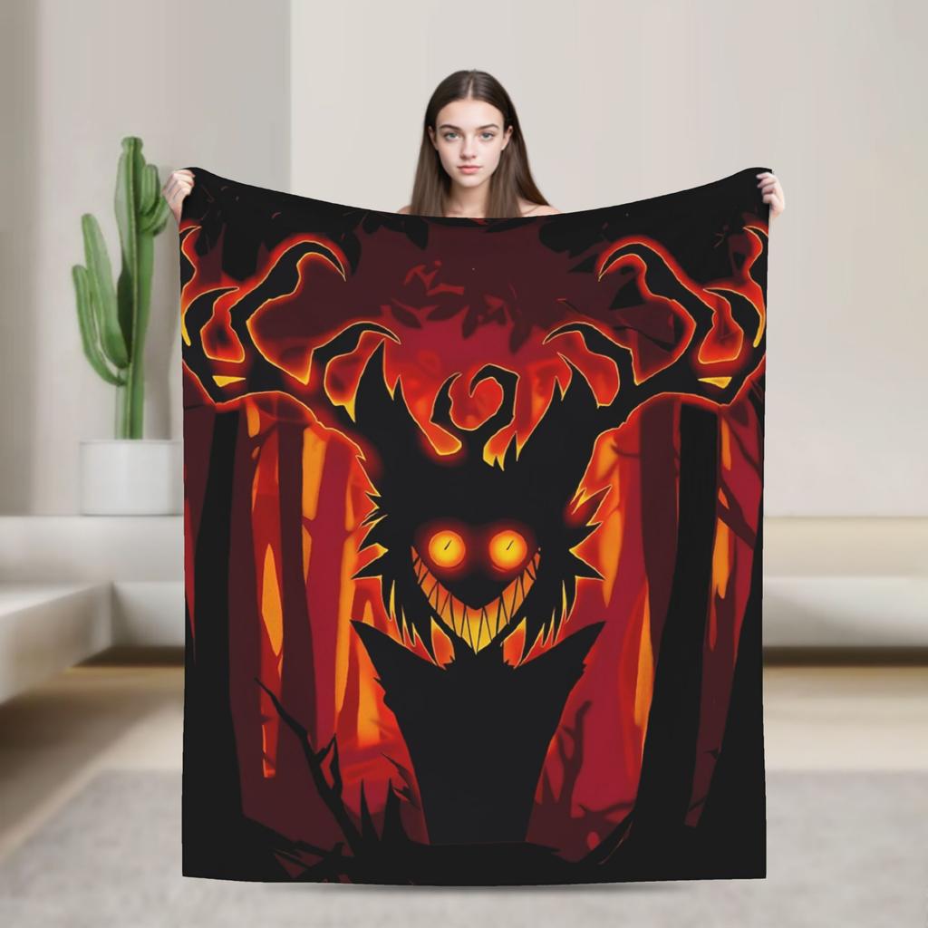 Cartoon H-Hazbin HotelS Flannel Blanket Winter  Warm Soft Bedding Throws for Child Home Decor Funny Bedspread Sofa Bed Cover