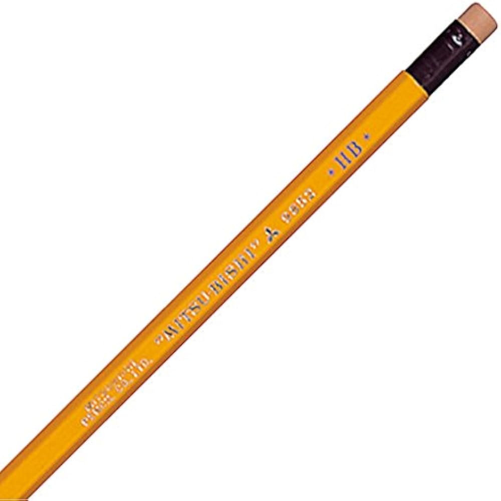 Mitsubishi Pencil Pencil Pencil with Eraser 9852 HB, Pack of 12 K9852HB