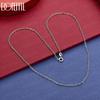 925 Sterling Silver Wedding Gift 18-inch O-Chain Necklace Charm Jewelry