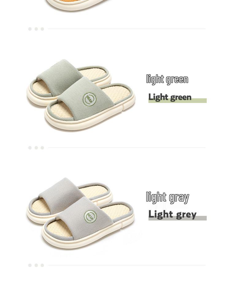 Unisex Breathable Linen Slippers – Indoor & Outdoor, Non-Slip, Silent, for All Seasons, Thick-Soled, 2025 Design.