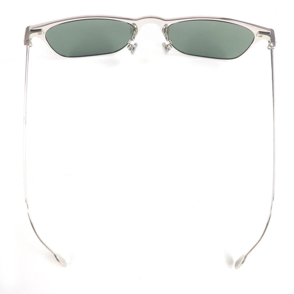 Excellent FRED Sunglasses Silver Green Lens Titanium Mens FG40009U Used