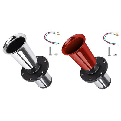Bocina de tren para camión/automóvil Bocina de aire cromada Trompeta Súper fuerte 110dB para automóvil, camión, motocicleta, barco, 12 V