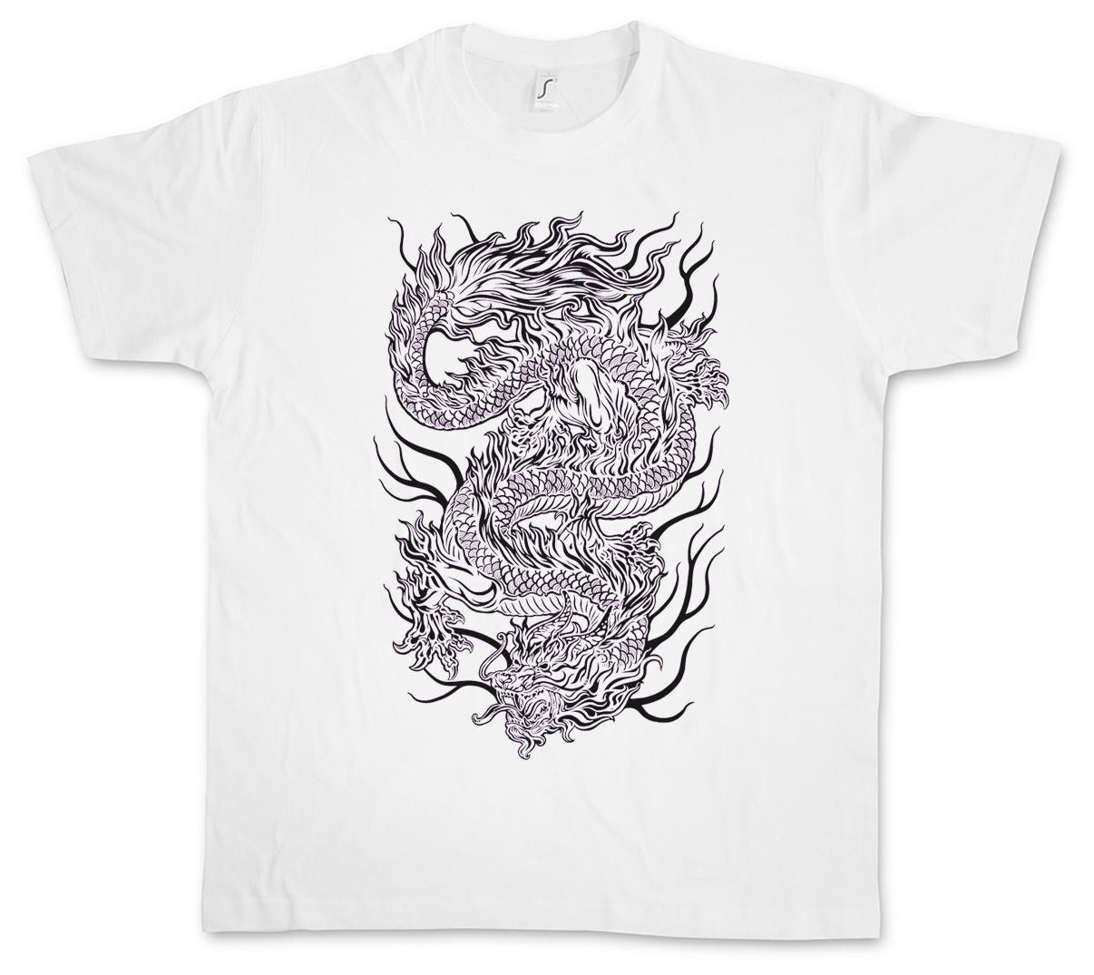 CHINESE TATTOO DRAGON III T-Shirt Mens Womens Tees Top - Asia China Oldschool Rockabilly 3XL