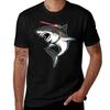 Shark With Laser Beam Graphic T-Shirt Aesthetic Clothes Blacks T Shirts for Men Graphic