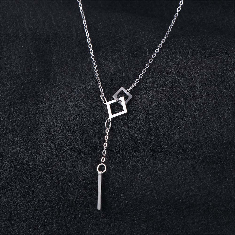 Elegant Geometric Sweater Chain Exquisite Tassels Necklace Unique Long Necklace  Birthday Gift