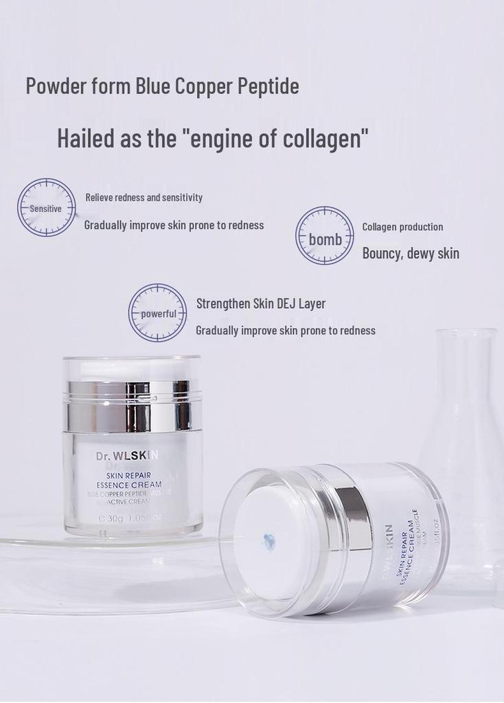 DR. WLSKIN Blaue Kupferpeptid-Creme: Straffende, Elastifizierende, Feuchtigkeitsspendende und Porenverfeinernde Beruhigende Reparatur Gesichtscreme.