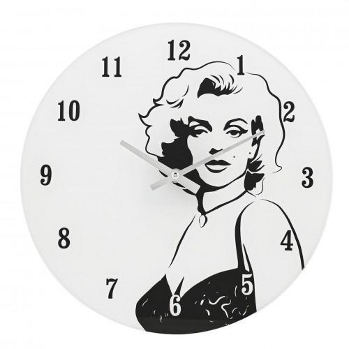 Hometime Ikonická kolekce Skleněné nástěnné hodiny 30cm Legenda Hollywoodu 50. let