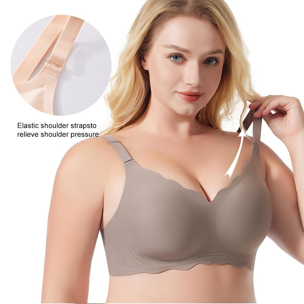 Fashionable Women's Lingerie: Wave-Patterned Seamless Push-Up Bra In Plus Size for Women - Flattering Silhouette and Slimming Effect