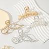 Elegant Rhinestone Alloy Hair Clip for Women – Linear Fishbone Shark Clip Hair Accessory