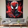 "Red and Black Spider Mask Design" Patterned Tapestry Decorative Wall Hanging, Home Bedroom Living Room Decor